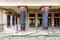 Knossos Palace, Crete, Greece. The Queen`s Megaron at the archaeological site of Knossos lies in the Royal Apartments  area