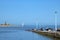 Knott End slipway River Wyre Fleetwood lighthouse