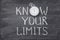 Know your limits watch