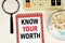 Know your worth. A widget to display text in Notepad.