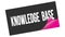 KNOWLEDGE  BASE text on black pink sticker stamp