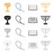 Knowledge, church, religion and other web icon in cartoon style.History, candlestick, design, icons in set collection.