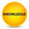 Knowledge elegant yellow round button