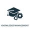 Knowledge Management icon from reputation management collection. Simple line element Knowledge Management symbol for