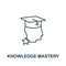 Knowledge Mastery icon from education collection. Simple line Knowledge Mastery icon for templates, web design and infographics