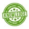 Knowledge Round Vintage Stamp. Eps10 Vector Badge