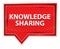 Knowledge Sharing misty rose pink banner button