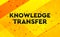 Knowledge Transfer abstract digital banner yellow background