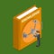 Knowledge valuable human book lock flat 3d isometric vector