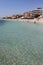 On known Playa den Bossa beach. Ibiza, Spain
