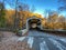 The Knox Covered Bridge on an Autumn Day at Valley Forge National Park