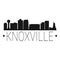 Knoxville Tennessee Skyline. Silhouette City Design Vector Famous Monuments.