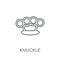 Knuckle linear icon. Modern outline Knuckle logo concept on whit