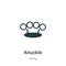 Knuckle vector icon on white background. Flat vector knuckle icon symbol sign from modern army collection for mobile concept and