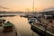 Knysna harbor at sunset. Garden Route, South Africa