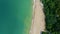Ko Lanta Krabi Thailand, tropical white beach at Koh Lanta Thailand, tropical Island, topside view of beach with drone