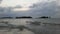 Ko Na Thian and Ko Mat Lang Islands Seen from Koh Samui Island during Sunrise on Cloudy Morning in Thailand.