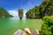 Ko Tapu on the James Bond Island in Thailand