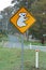 Koala ahead sign