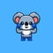 Koala Boxer Cute Creative Kawaii Cartoon Mascot Logo