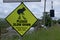 Koala crossing warning sign