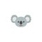 Koala emoji head. Cute animal face emotion. Vector illustration