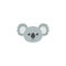 Koala emoji head. Cute animal face emotion. Vector illustration