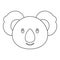 Koala icon, outline style