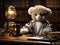 Koala judge gavel court setting