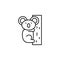 koala line icon. Element of jungle for mobile concept and web apps illustration