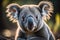Koala in the natural environment, Close-up. ai generative