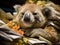 Koala office worker napping on paper pile