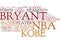 Kobe Bryant Nba Superstar Word Cloud Concept