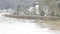Kobern-Gondorf, Germany - 01 05 2022: Flood near Kobern-Gondorf with Lehmen in background