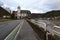 Kobern-Gondorf, Germany - 01 05 2022: main road through Oberburg open, though the flood is close