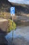 Kobern-Gondorf, Germany - 02 11 2021: parking sign, no camping vehicles... ping lot under water