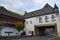 Kobern-Gondorf, Germany - 10 28 2020: Oberburg, road through a castle in Mosel valley
