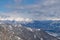 Kobesnock - Panoramic view of the snowcapped mountain ranges of High Tauern and Nock Mountains
