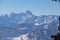 Kobesnock - Scenic view of mountain summit Mangart in Julian Alps seen from Kobesnock near Bad Bleiberg, Carinthia, Austria
