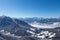 Kobesnock - Scenic view of snow capped mountain peak Dobratsch, Julian Alps and the Karawanks Karawanken