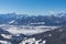 Kobesnock - Scenic view of snow capped mountain peak Dobratsch, Julian Alps and the Karawanks Karawanken