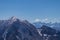 Kobesnock - Scenic view of snow capped mountain peak Dobratsch, Julian Alps and the Karawanks Karawanken