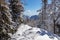 Kobesnock - Ski tour trail leading to Kobesnock in Bad Bleiberg, Carinthia, Austria, Europe