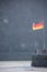 Koblenz, Germany - 02 27 2022: German flag waving in the wind of Rhine and Mosel