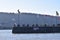 Koblenz, Germany - 02 27 2022: Ship shaped front of Deutsches Eck