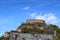 Koblenz, Germany - 09 12 2022: Festung Ehrenbreitstein above the roofs of the city