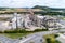 Koblenz GERMANY 21.07.2018 - Quickmix Concrete Batching Plant and construction material factory aerial view