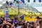 Koblenz Germany 26.09.2018 crowd cheers on German singer mickie krause during Oktoberfest party traditional music