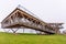 KOBLENZ, GERMANY - DECEMBER 02, 2019: Modern viewing platform on Koblenz Hill. View on the historical town and