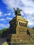 Koblenz, Rhineland-Palatinate, Deutsches Eck, Emperor Wilhelm I Statue in Evening Light, Germany